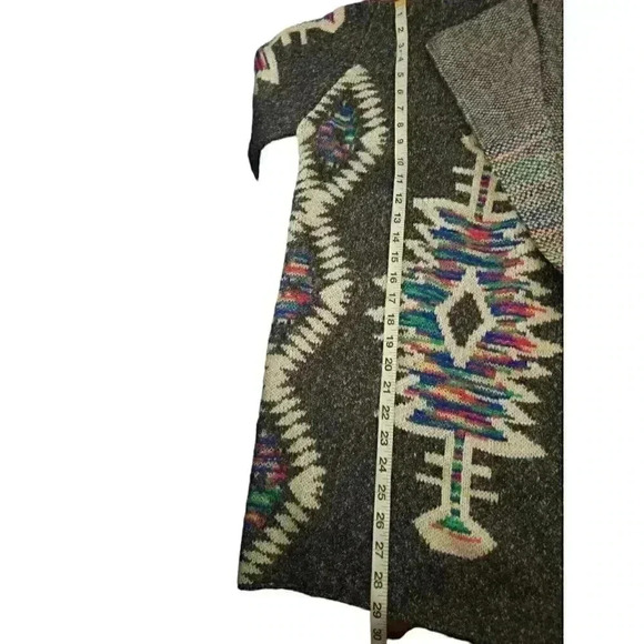 JODIFL Womens Sweater Multicolor Long Sleeve Open Front Fair Isle Cardigan M - Picture 6 of 10